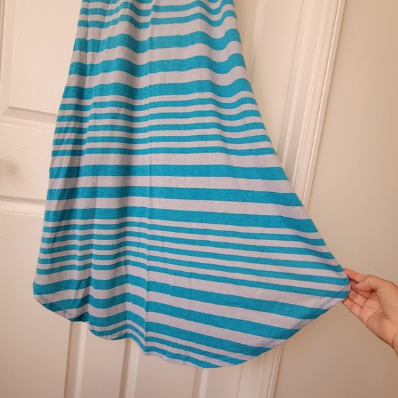 Ambiance Apparel Womens Size M Racerback Striped Tank Dress Hi-Lo Hem Sl… - Picture 6 of 7